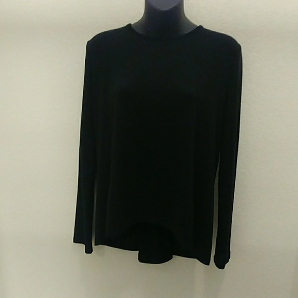 Timing Knit Top With Georgette Panel in Back - Picture 4 of 8